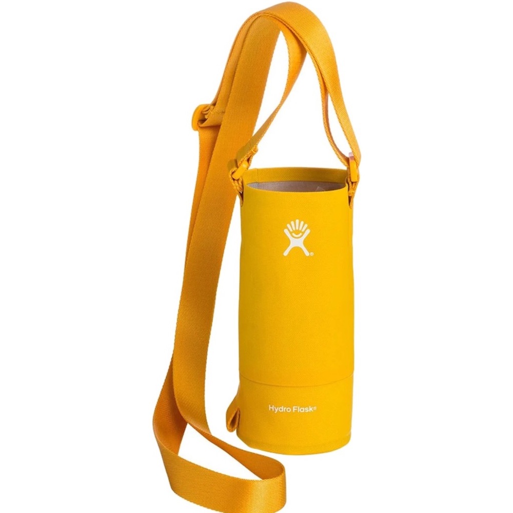 Hydro Flask Nylon Bottle Sling with Side Pocket in Mustard